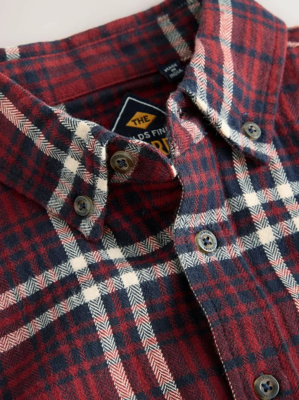 Hot Superdry Check Shirt Red