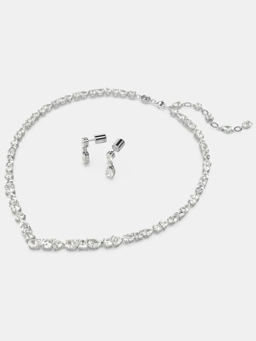 Swarovski Silver Mesmera Mixed Cuts Rhodium Plated Jewellery Set^Women Jewellery