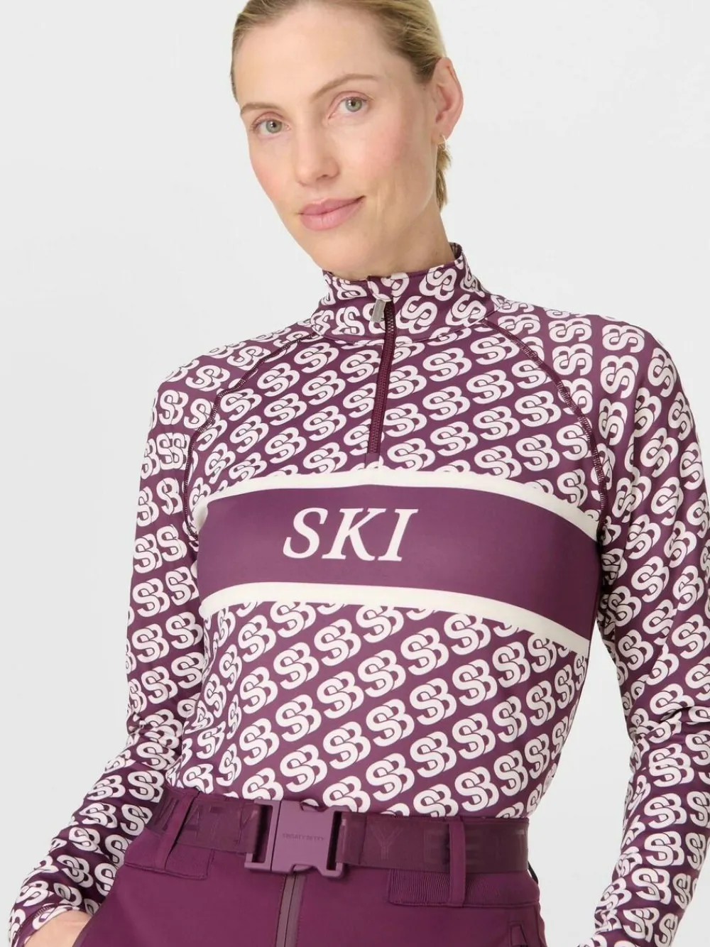 Best Sweaty Betty Purple Ski Half Zip Thermal