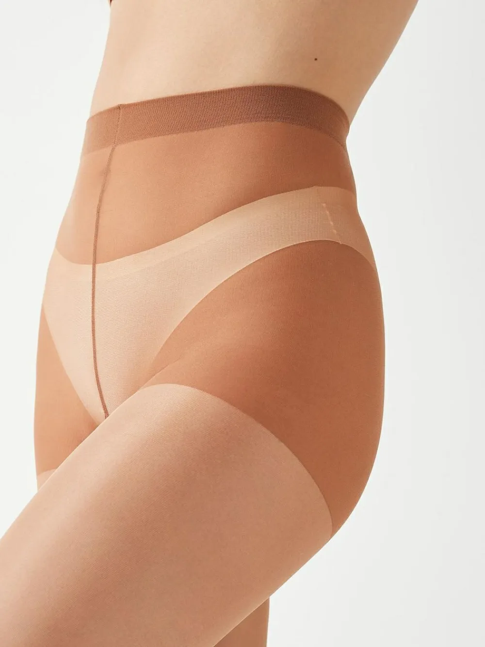 Clearance Next Bum/Tum/Thigh Gloss Shaping 20 Denier Tights Tan Brown
