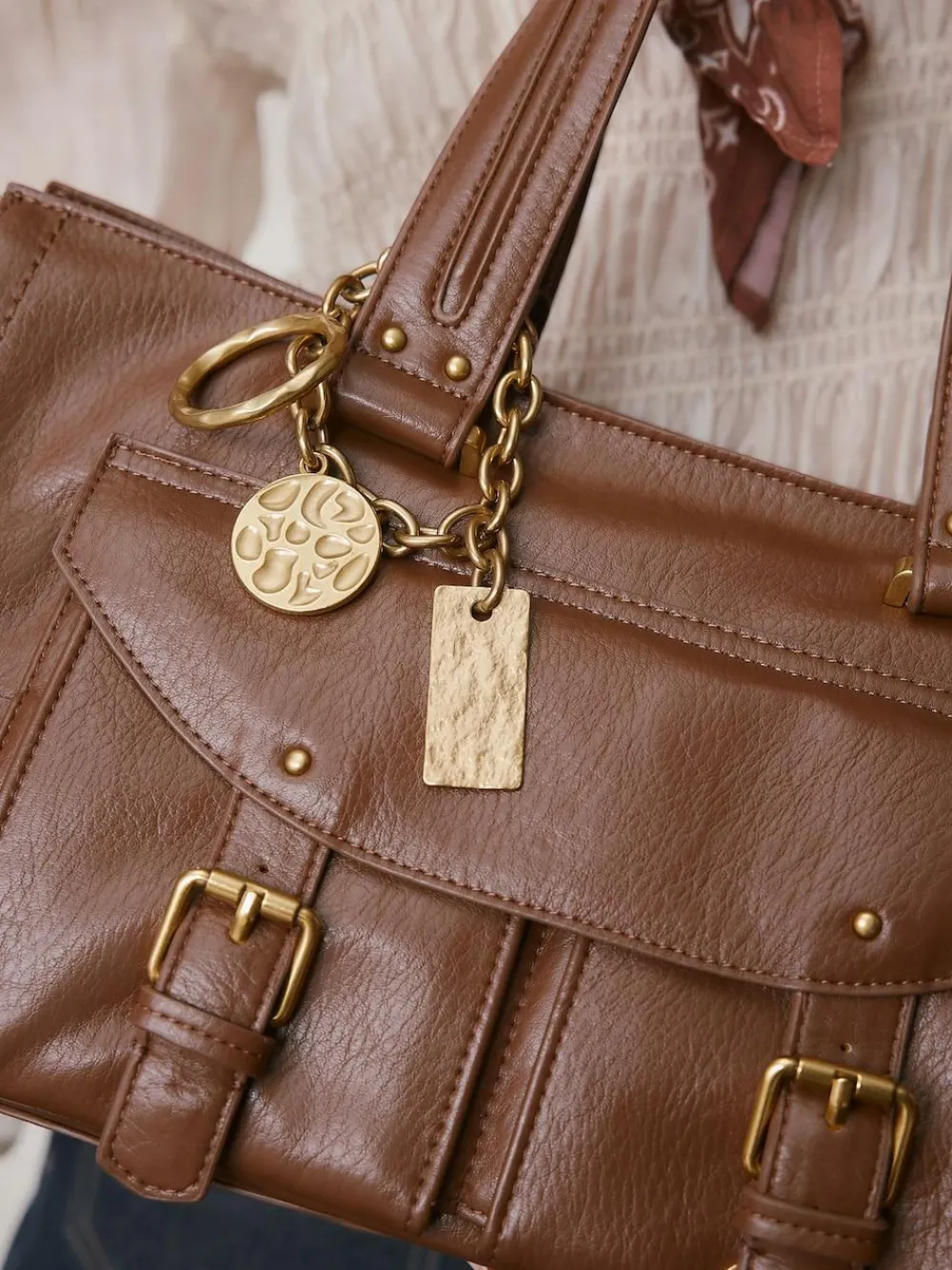 Next Charm Buckle Hand Held Bag^Women Bags
