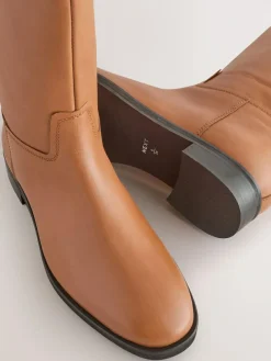 Next Extra Wide Fit Forever Comfort® Flat Riding Boots^Women Boots & Wellies|Boots
