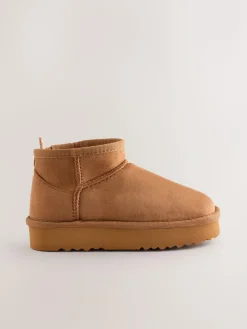 Discount Next Slipper Ankle Boots Tan Brown