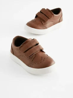 Next Standard Fit (F) Touch Fastening Brogue Shoes^BOY Shoes|Occasionwear