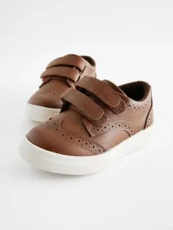 Next Standard Fit (F) Touch Fastening Brogue Shoes^BOY Shoes|Occasionwear