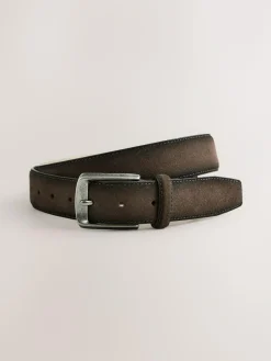 Next Straight Fit Signature Belted Jeans Tan Brown