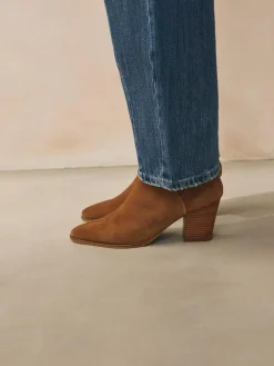 Next Western Block Heel Ankle Boots^Women Wide Fit & Extra Wide Fit