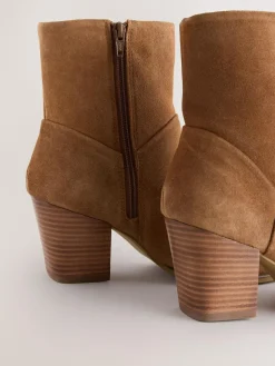 Next Western Block Heel Ankle Boots^Women Wide Fit & Extra Wide Fit
