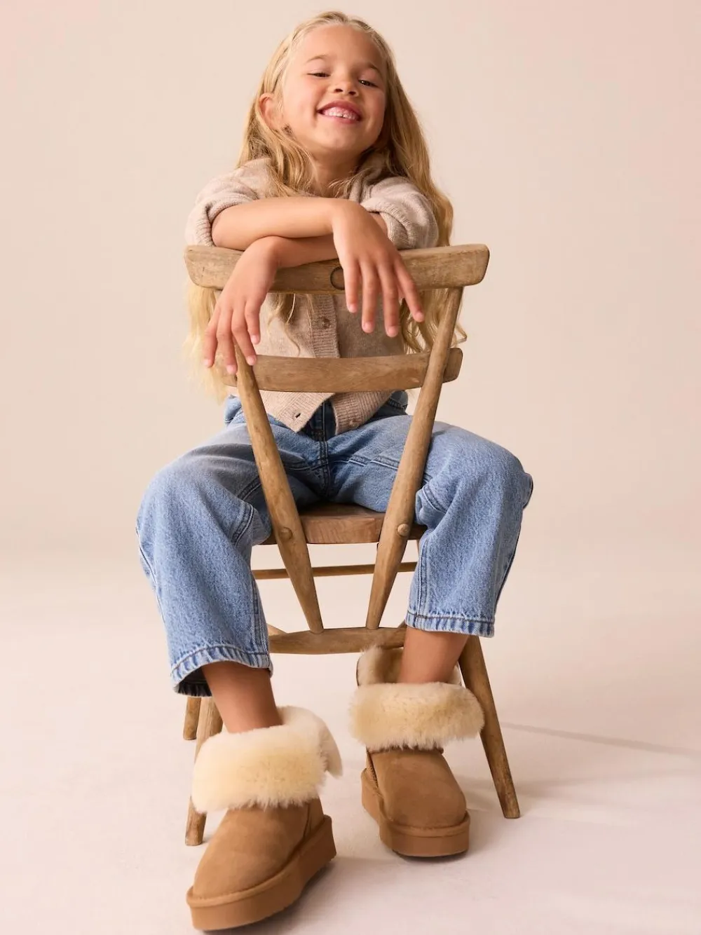 Next Tan Brown Water Repellent Suede True Sheepskin Boots^ Boots & Wellies