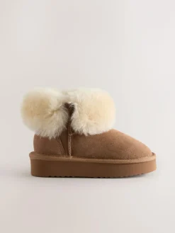 Next Tan Brown Water Repellent Suede True Sheepskin Boots^ Boots & Wellies