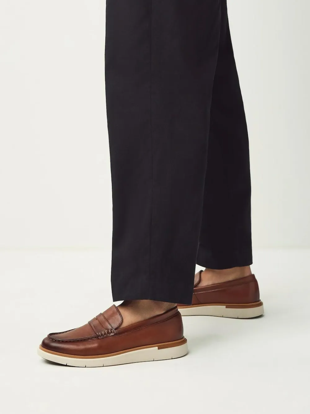 Online Next Wedge Loafers Tan Brown