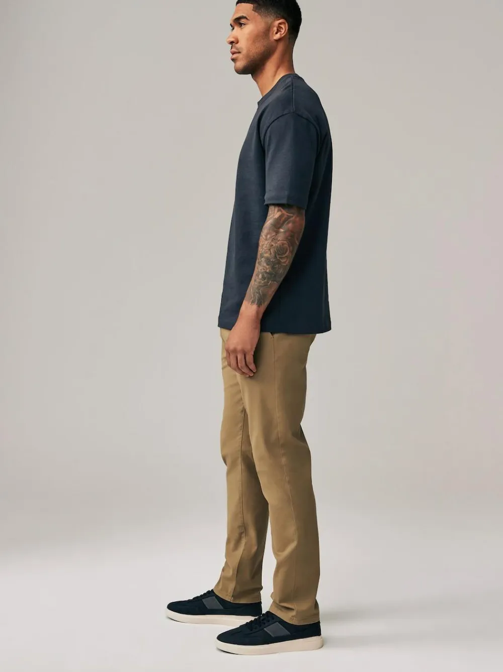 Clearance Next Tan Light Slim Fit Stretch Chinos Trousers
