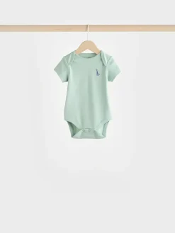 Discount Next Teal Blue Baby 100% Cotton Bodysuits 7 Pack