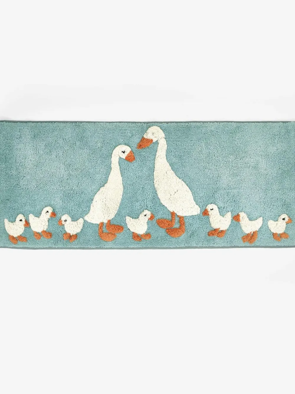 Next Teal Blue Goose And Friends 100% Cotton Runner Bath Mat^ Towels & Bathmats
