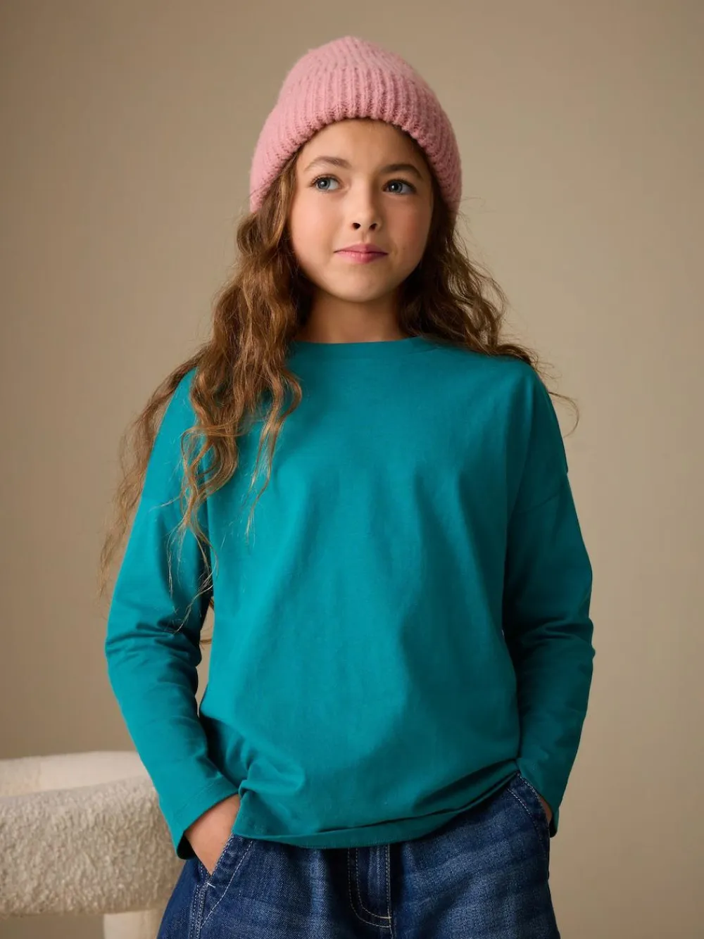 New Next Long Sleeve Top (3-16yrs) Teal Blue