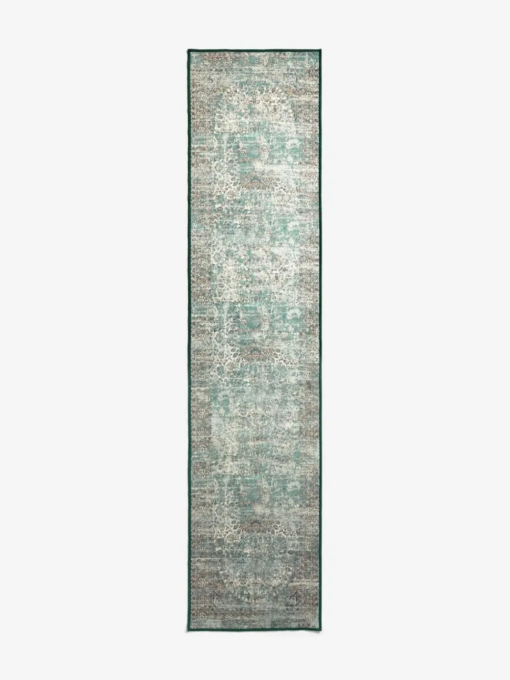 Outlet Next Washable Emporium Oriental Runner Teal Blue