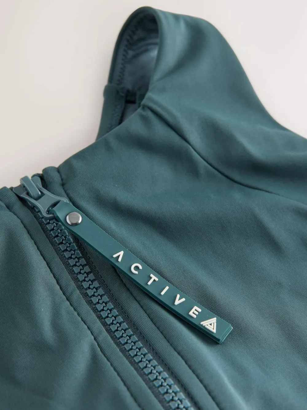 Outlet Next Teal Green Active High Neck Crop Bikini Top