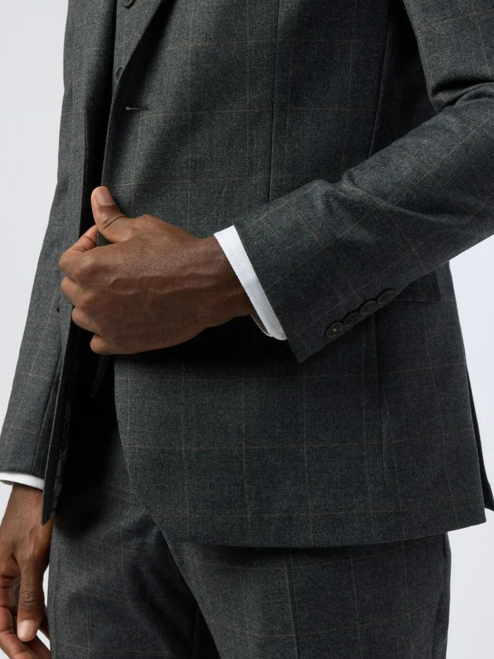 Clearance Ted Baker Tailoring Grey Slim Fit Overcheck Jacket