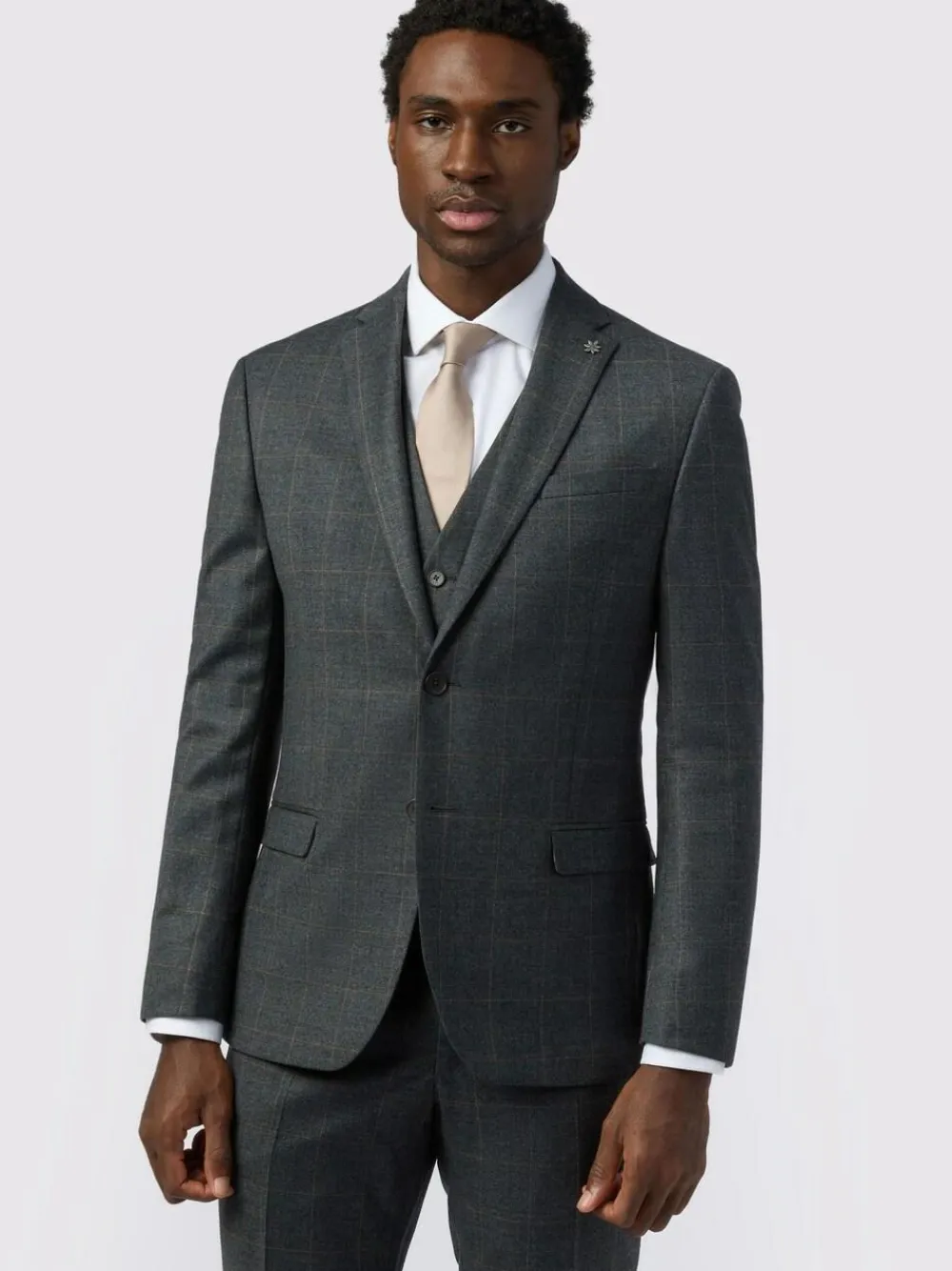 Clearance Ted Baker Tailoring Grey Slim Fit Overcheck Jacket