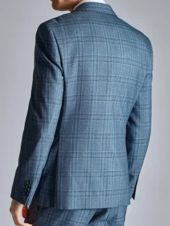 Ted Baker Tailoring Large Blue Alder Check Slim Fit Jacket^ Blue Suits|Suits & Tuxedos