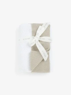 Hot The Little Tailor Baby 100% Cotton Textured Stripe Shawl Blanket