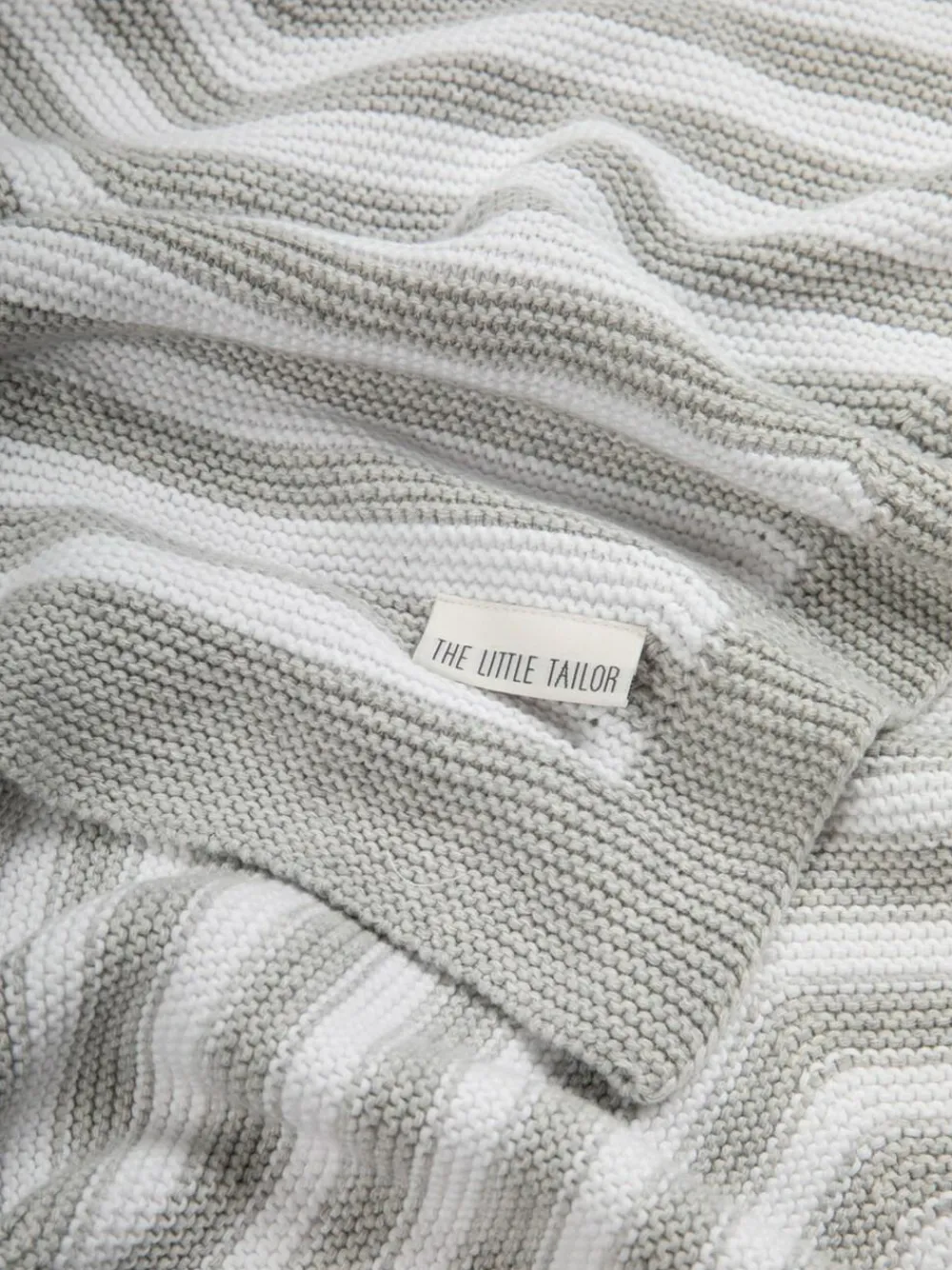 The Little Tailor Baby Chevron Design 100% Cotton Knitted Shawl^ Nursery Bedding|Blankets