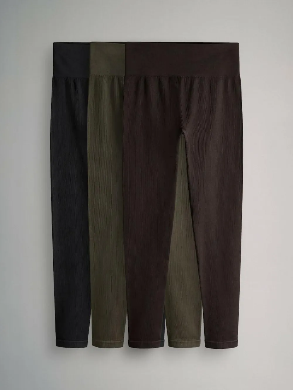 Outlet The Set 3 Pack Active Ribbed Legging Black/Chocolate Brown/Khaki