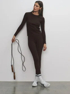 Outlet The Set 3 Pack Active Ribbed Legging Black/Chocolate Brown/Khaki