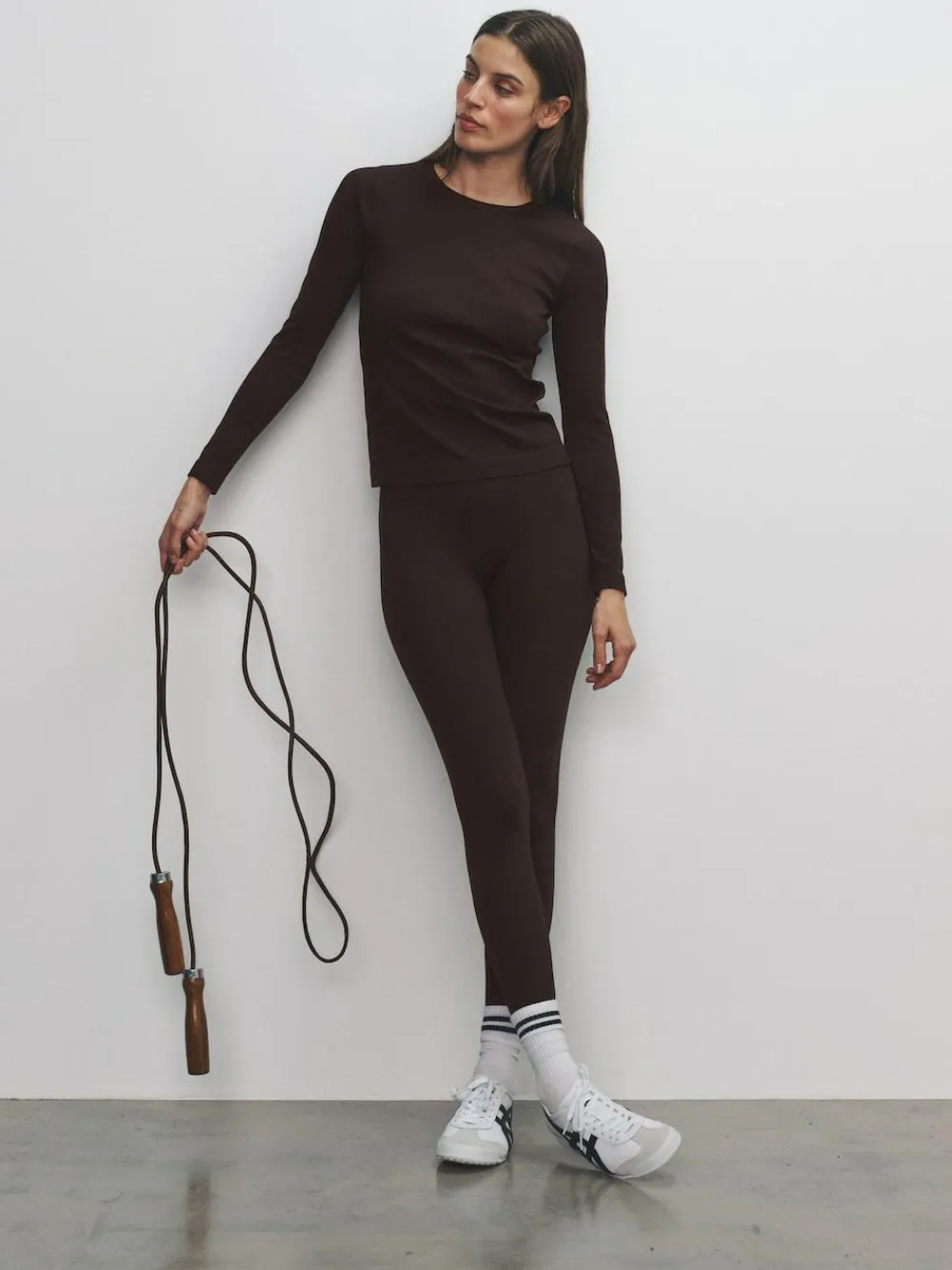 Outlet The Set 3 Pack Active Ribbed Legging Black/Chocolate Brown/Khaki