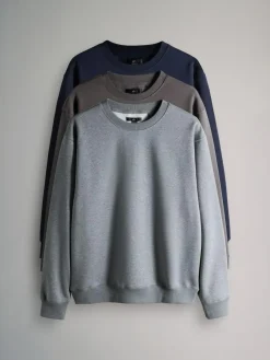 The Set 3 Pack Crew Neck Relaxed Fit Sweatshirts^ Loungewear|Sweatshirts & Hoodies