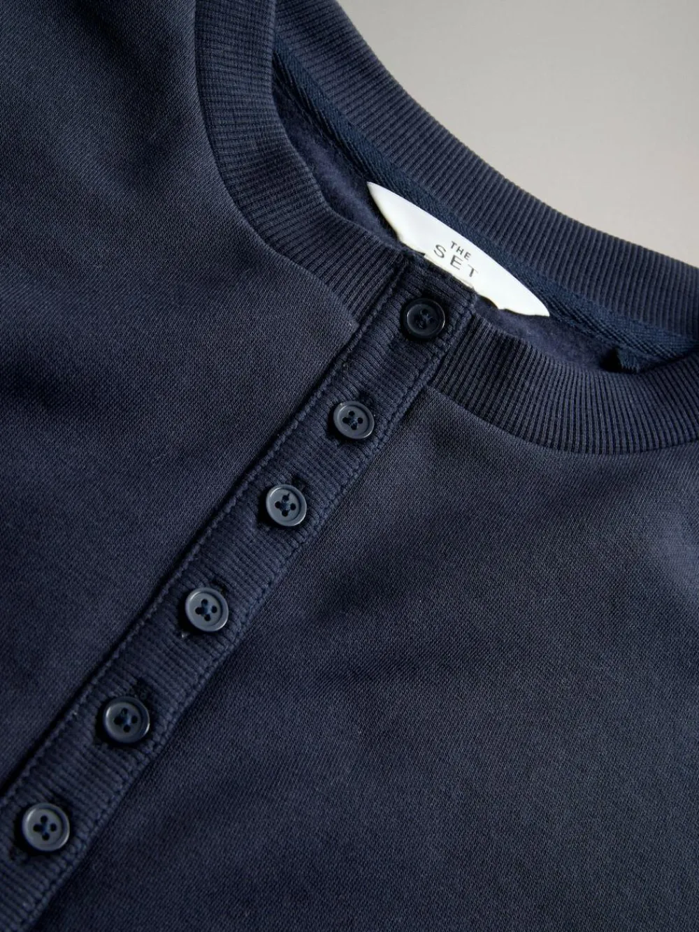 The Set 2 Pack Henley Sweatshirts Navy/Grey Marl^Women Hoodies & Sweatshirts