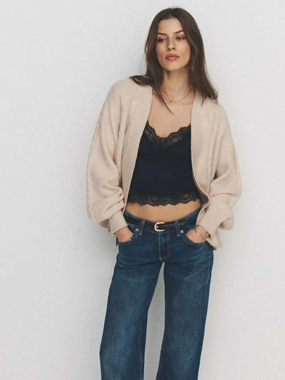 Online The Set 2 Pack Knitted Cable Cardigans Cream/Black