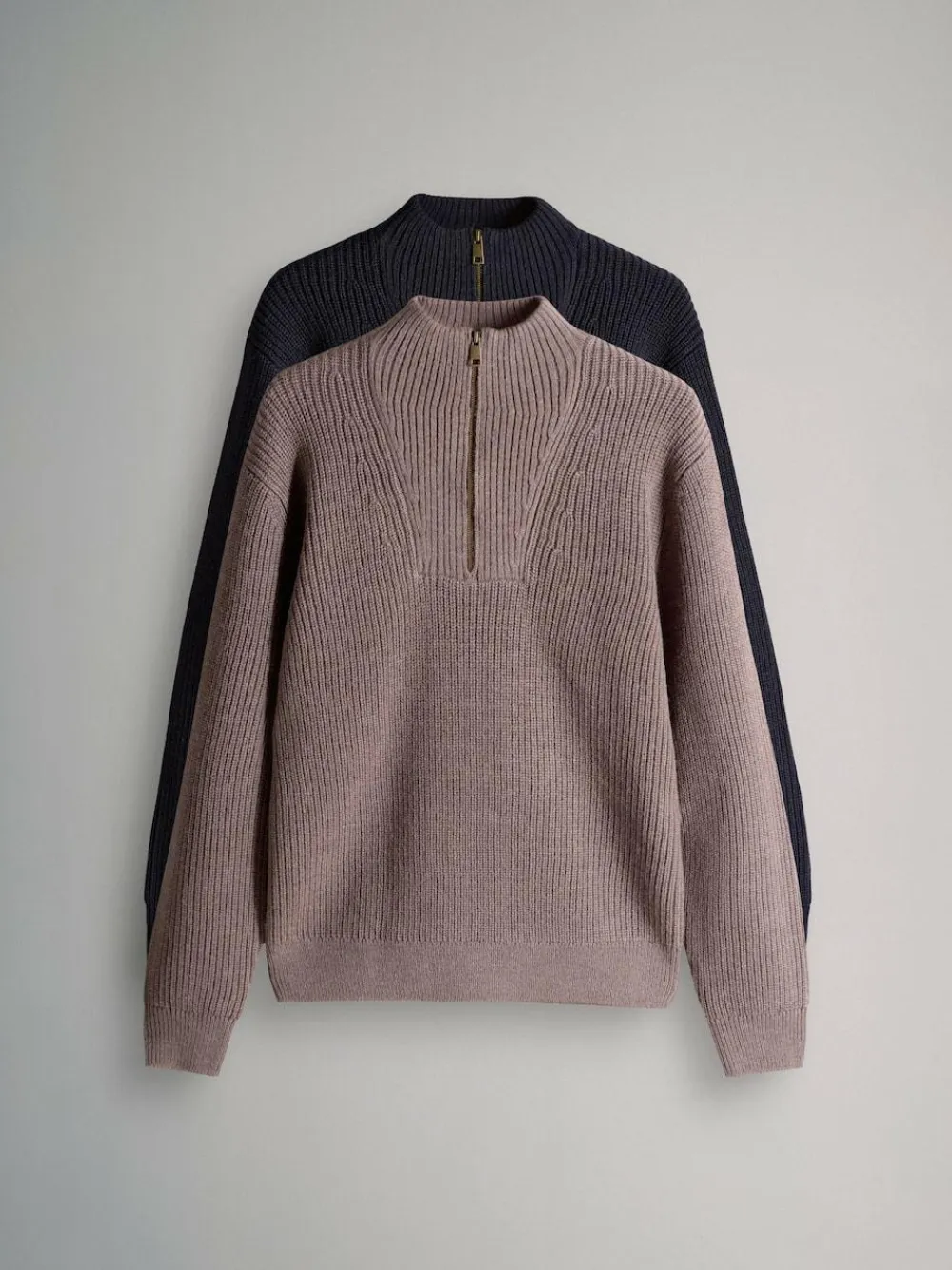 The Set 2 Pack Quarter Zip Neck Jumpers^ Knitwear|Knitwear