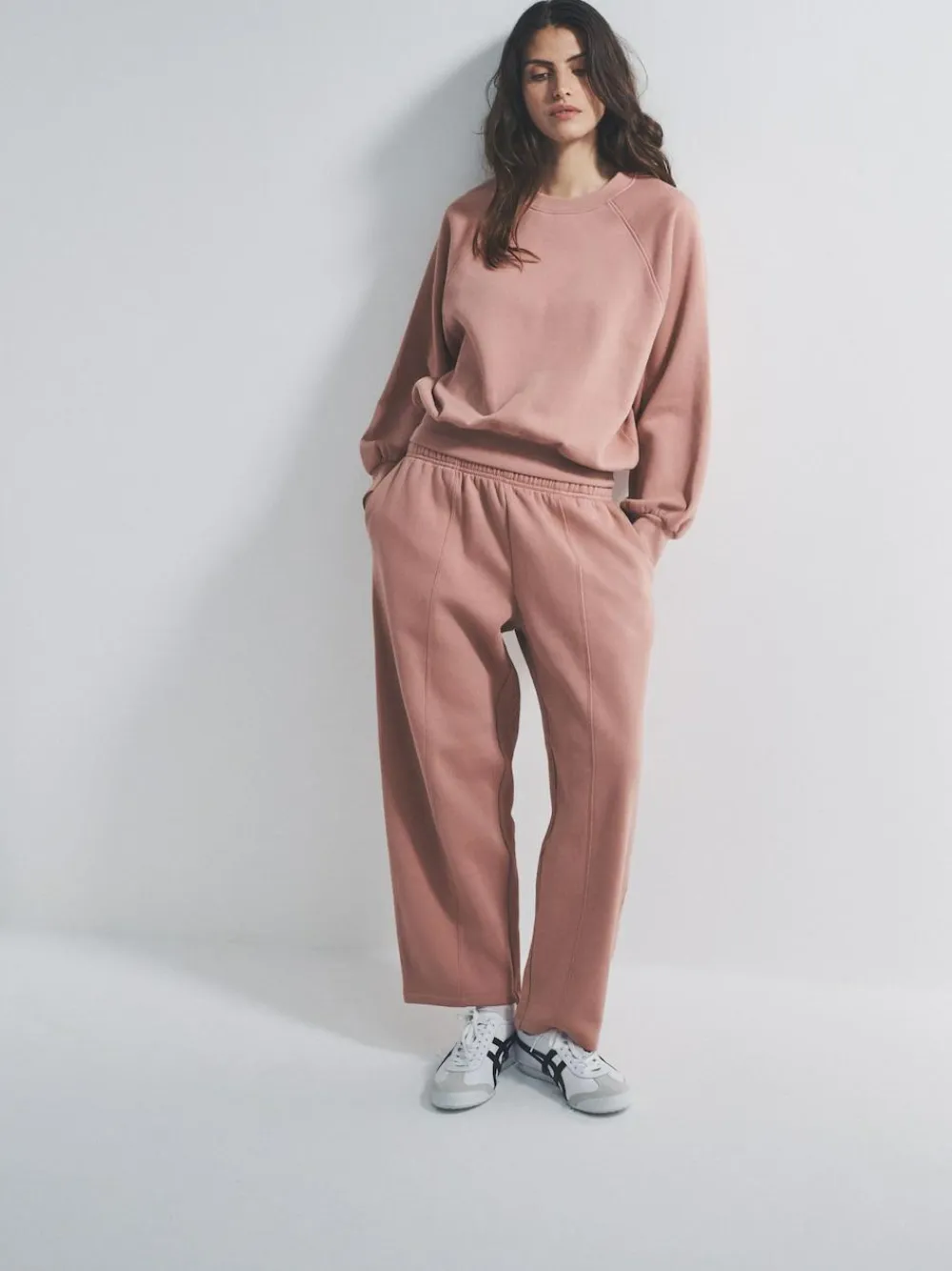Hot The Set Pink Oversized Raglan Sweatshirt and Barrel Leg Jogger Co-Ord Set