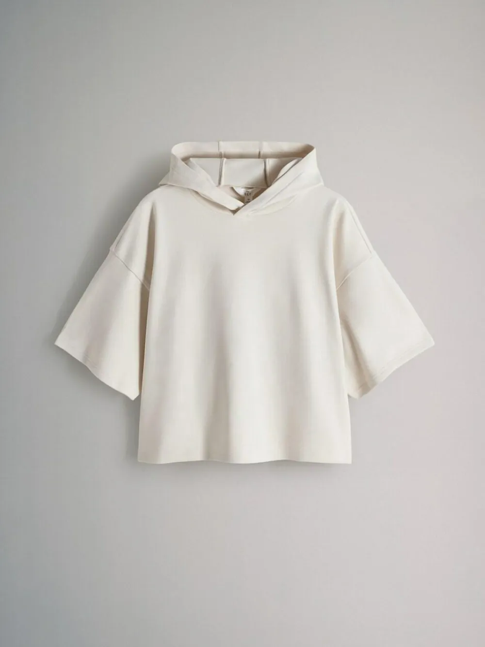 The Set Soft Touch Ribbed Sweat Hoodie And Shorts Set Cream^Women Shorts