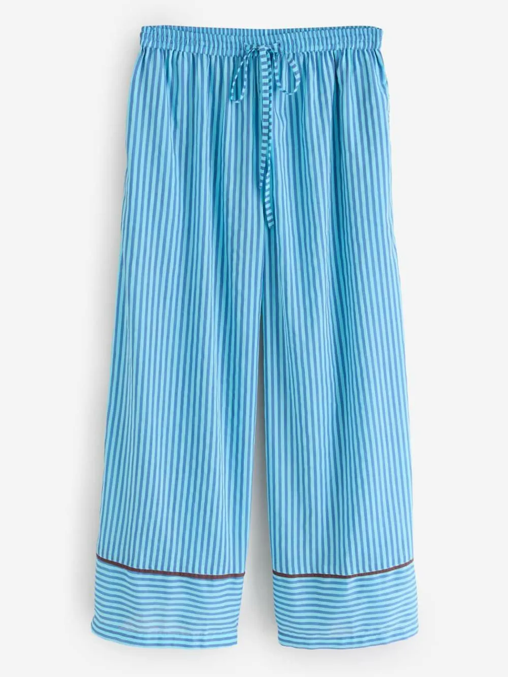 Their Nibs Blue Skinny Stripe Cotton Voile Oversized Long Pyjamas Set^Women Pyjamas