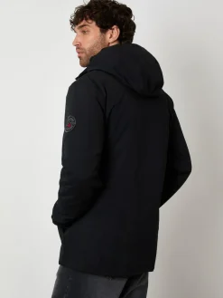 Best Threadbare Showerproof Padded Hooded Coat Black
