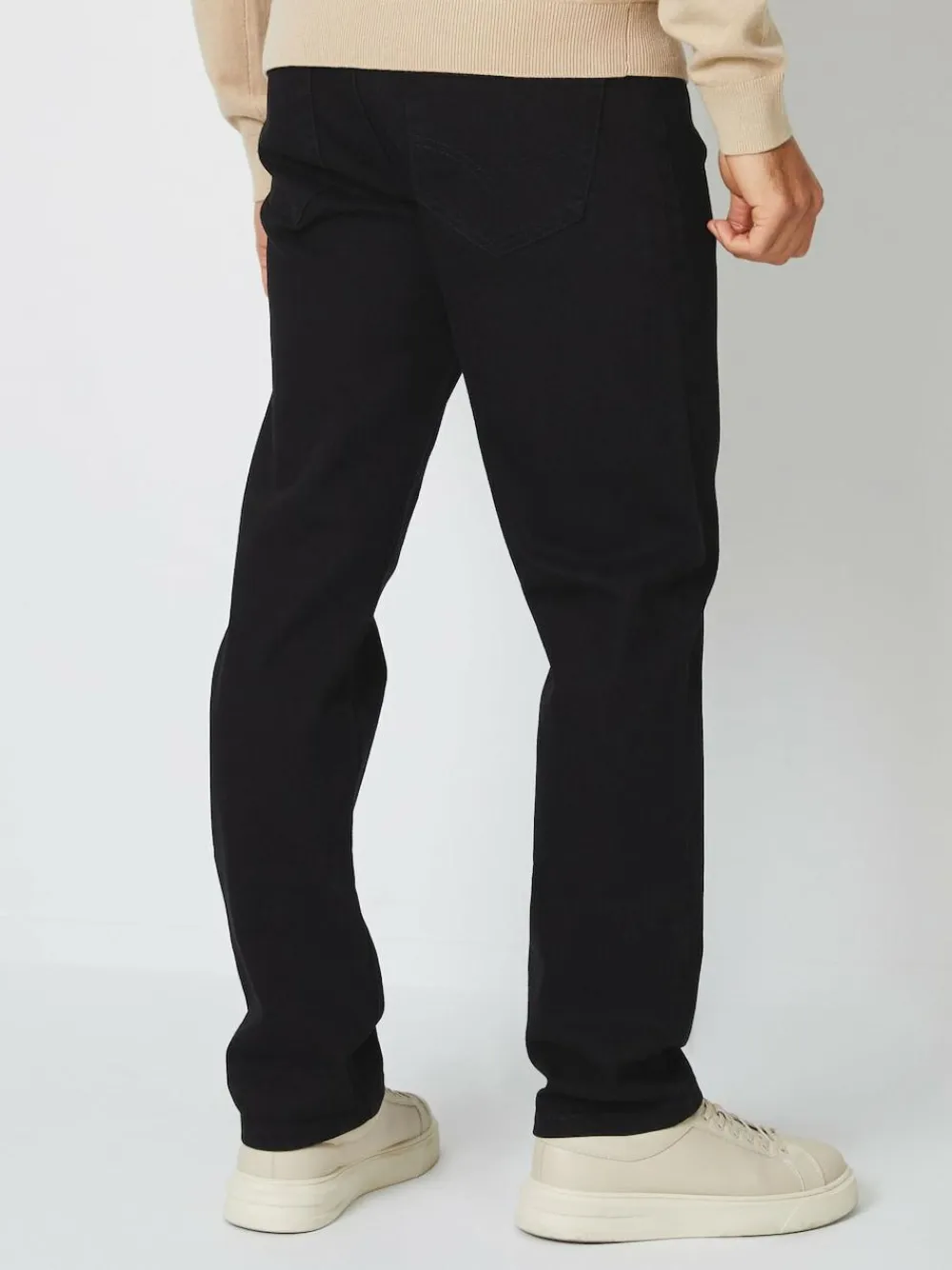 Threadbare Black Straight Fit Jeans With Stretch^ Jeans|Jeans