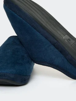 Threadbare Faux Suede Faux Fur Lined Mule Slippers^ Slippers|Slippers