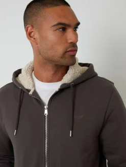Threadbare Borg Lined Zip-Through Hoodie^ Sweatshirts & Hoodies|Sweatshirts & Hoodies