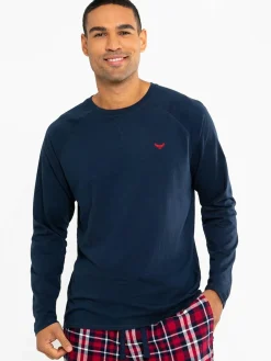 Threadbare Dark Blue Blend Long Sleeve Pyjamas Set^ Pyjamas