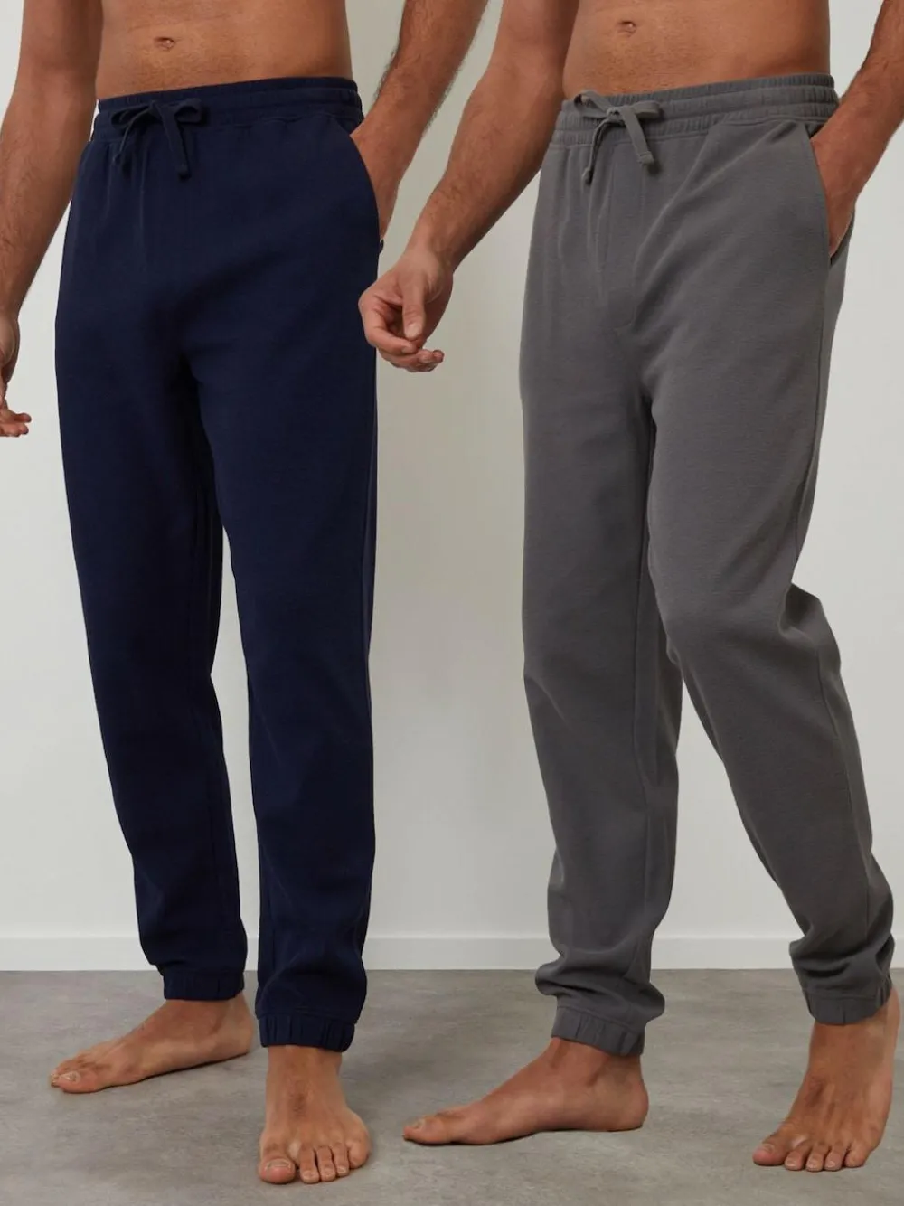 Sale Threadbare Cotton Lounge Joggers 2 Pack Grey