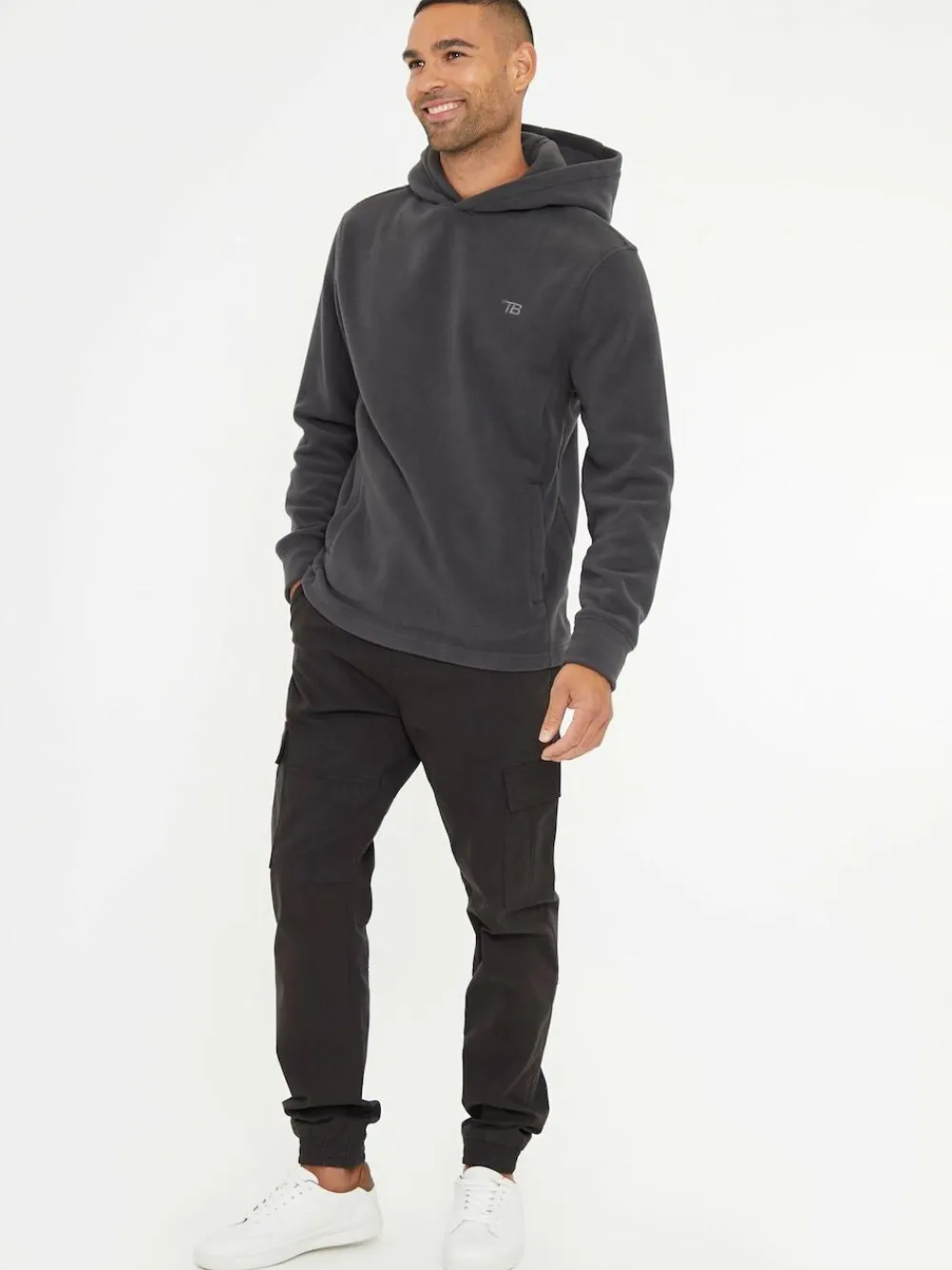 Best Threadbare Microfleece Overhead Hoodie Grey