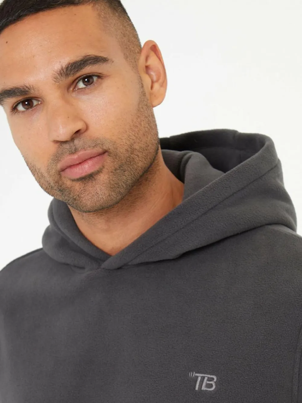 Best Threadbare Microfleece Overhead Hoodie Grey