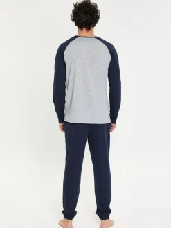 Threadbare Light Blue Blend Long Sleeve Pyjamas Set^ Pyjamas