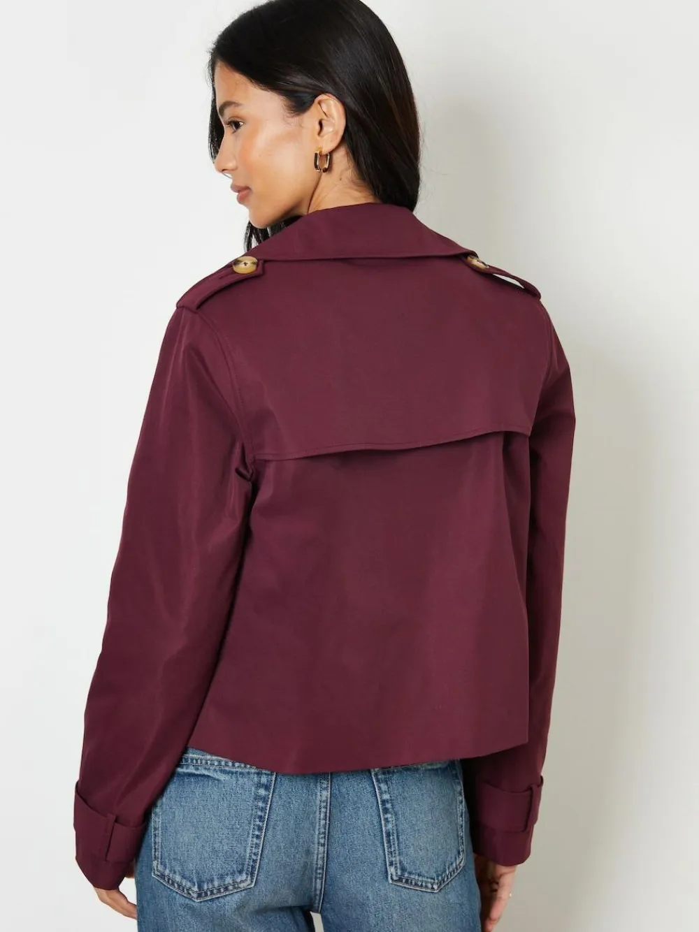 Threadbare Double Breasted Cropped Trench Jacket^Women Blazers|Suits & Tailoring