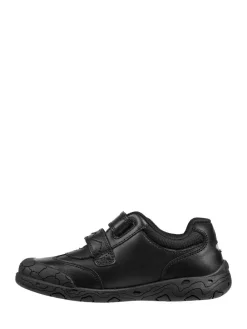 Best Toezone Boys Luca Dinosaur Rip Tape School Black Shoes