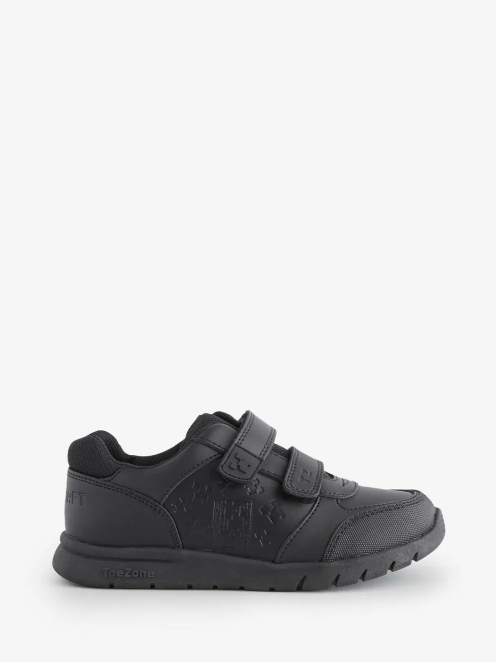 Toezone Boys Minecraft Rip Tape School Black Shoes^BOY School Shoes|Boys Shoes