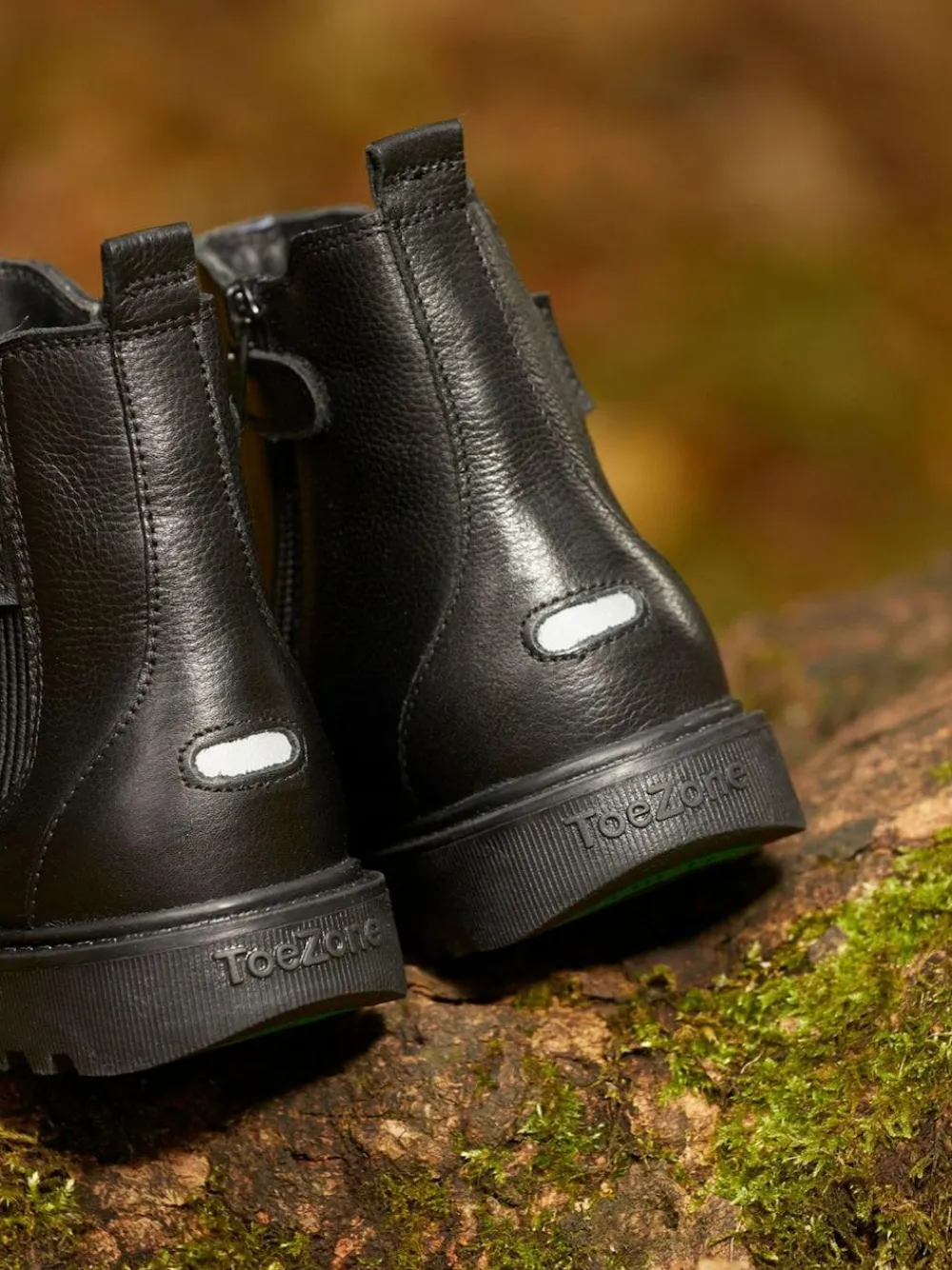 Sale Toezone Dakota Boys Leather Gusset and Zip Ankle Black Boots