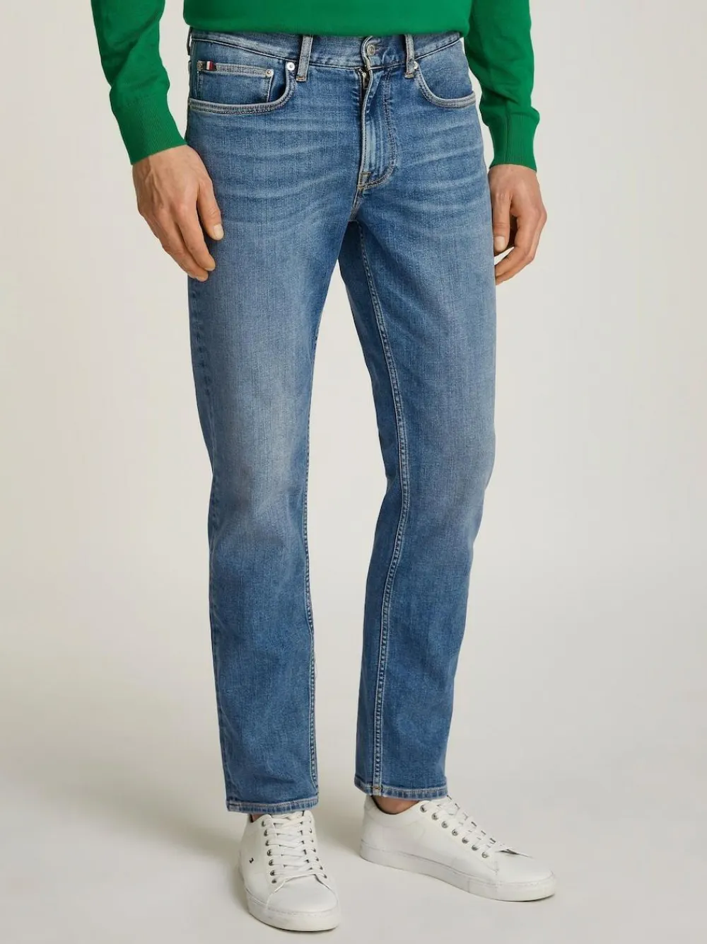 Tommy Hilfiger Blue Denton Faded Straight Leg Jeans^ Jeans|Jeans